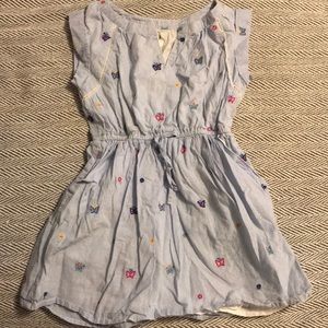 Gap xs, blue dress with butterflies